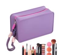 Silicone Makeup Bag, Colorful Zipper Cosmetic Pouch, Portable Travel Makeup Pouch, Colorful Zipper Cosmetic Pouch for Women, Portable Makeup Pouch for Travel, Weekend, School, Business Trip, Beach