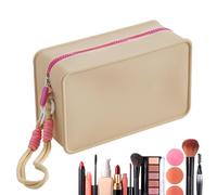 Silicone Makeup Bag, Compact Travel Bag, 7.09x2.56 Inches Cosmetic Pouch, Travel Pouch Organizer, Travels Toiletries with Mirror Use Utility, Toiletry Organizer for Large Capacity