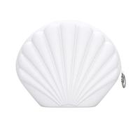 Silicone Makeup Bag - Portable Shell Design Purse Pouch | Stylish Extra-Wide Opening Silicone Cosmetic Bag - Luggage & Travel Gear For Women Girls Jewelry Cards Cash Toiletry Mirror Storage