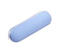 Silicone Makeup Bag, Portable Toiletry Organizer, Multifunctional Cosmetic Pouch, Waterproof Design, Spacious Storage, Ideal for Travel, Home, Makeup Brushes, and Toiletries, 22x6x7cm Purple Blue