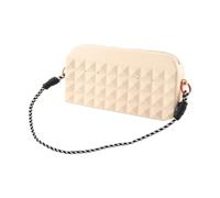 Silicone Makeup Brush Holder, Zipper Organizer Pouch, Flexible Toiletry Case, Water-Resistant Travel Cosmetic Bag, Ideal for Commute, Camping Storage 9.06x1.81x4.13 Inch