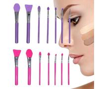 Silicone Makeup Brush, Lip Applicator Set, Eyeshadow Applying Kit, 5.51 Inches Versatile Cream Makeup Tool For Resin Epoxy Art Crafting And Beauty Accessories