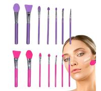 Silicone Makeup Brushes, Facial Mud Applicators, Eyeshadow Brush Set, 14-Piece Kit, Perfect for Cream Makeup & Resin Epoxy Art, Silicone + Abs Material, Multi-Purpose Crafting