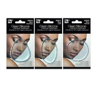 Silicone Makeup Sponges Assorted Shapes Silisponge Beauty Applicator Gel Liquid Foundation BB cream Cosmetic Tool (Blue - 3 Pcs)