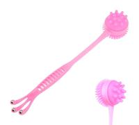 Silicone Massage Hammer Stick, Round edge design, Silicone Massage Stick, for Back Shoulder Waist and Legs Suitable for All Ages (Pink)