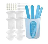 Silicone Measuring Cups, Resin Mixing Cups, DIY Craft Tool, Reusable Set | Resin Mixing Cups, Silicone Measuring Set, Precise Pouring, Easy Cleanup, DIY Craft Supplies, Reusable Clear Measuring Cups