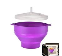 Silicone Microwave Popcorn Bowl - Heat Resistant Maker, Durable Practical Design | Lasting With Lid For Kitchen Restaurant Home Snack Movie Time Family Entertainment Convenient Use