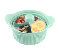 Silicone Microwave Steamer - Compartment Pot With Handle | Veggie Pasta