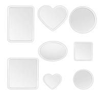 Silicone Mold 8-Piece Resin Coaster Set - Heart, Round, Square, Rectangle, Oval Shape Molds for DIY Coasters, Pendant Art Crafts and Home Decorations