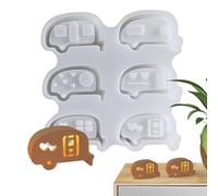 Silicone Mold, Epoxy Resin Casting, Adorable Plaster Dripping Mould, Bus Shaped Crafts, Reusable Art Mold for Making Easter Ornaments, Decorations, Present Projects, 6.3x6.14x1.06 inches
