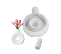 Silicone Mold For Geometry Circular Vase Creative Nordic Styles Flower Arrangement Mould Wedding Home Decoration Mold DIY Vase Mould