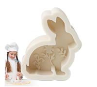 Silicone Mold - Lovely Image, Bunny Silicone Mold, Easter Rabbit Siliconee Moulds | for Desk Decor, Flexible Versatile Candle Making Mould for Chocolate Cake Decoration