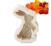 Silicone Mold - Lovely Image, Bunny Silicone Mold, Easter Rabbit Siliconee Moulds | for Desk Decor, Flexible Versatile Candle Making Mould for Chocolate Cake Decoration