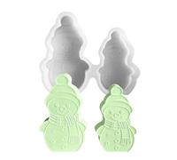 Silicone Mold - Molde de silicona de Navidad | Winter Silicone Mould - No tick 2 Cavities Mold, Multifuncional Ornament Silicone Mold For Christmas, Halloween