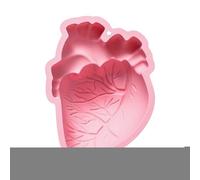Silicone Molds, 3D Brain Heart Mold, 4 Cavity Handmade Tray, Non Stick Flexible Tool, Epoxy Resin Form for Soap, Clay, Jelly, Muffin, Pudding, Halloween Party, Craft Supplies