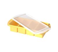 Silicone Molds, Cube Molds, Flexible Spill Proof Large Capacity Stackable Quick Release Reusable Space Saving, Ice Tray for Home Kitchen Outdoor, 11.81x5.12x2.2Inches, Green, Blue, Black, Yellow, Pink