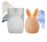 Silicone Molds for Candles - Bunny Shaped Casting Mould for Easter | 3D Rabbit Design with Easy Release Flex-Material for Home DIY Resin, Plaster, Concrete, Clay Sculptures and Holiday Art Crafts