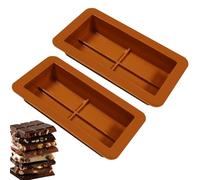 Silicone Molds for Chocolate - 2 Pack Flexible Non-Stick Trays, Heat Resistant Reusable Baking Moulds, Easy Release Candy Making Tools | Holiday Treats, Kitchen Desserts, Homemade Sweets, Party Snacks