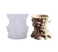 Silicone Molds for Resin - DIY Mushroom Tree Stump Easy Release Mold, Candle Holder Resin Mold for Home Decor, Arts Crafts, Storage Container, Flower Pot Pencil Cup Use, 3.27x3.43 inches