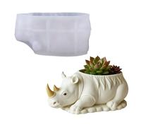 Silicone Molds For Resin - Nonstick DIY Rhinocero Craft Supplies - Flower Pot Casting Silicone Molds | For Concrete Plaster Flower Plant Pots Candle Jar Home Decor Storage Box