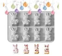 Silicone Mould - Festive Rabbit Shaping Pan, High Temperature Safe Casting Tray with Smooth Pop Out, Multi Cavity Design Tool, Ideal for Cookie Dessert Candy Craft Party Favors