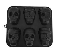 Silicone Muffin Forms | Heat Tolerant - 40°C to 230°C for Baking/Freezing/Dishwasher | Skull Cupcake Pan for Spooky Season Parties & Birthday Cakes