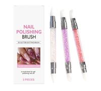 Silicone Nail Tool - 3 Pieces Head Manicure Carving Pen, Silicone Sculpture Pen | for Professional Studio Salon Personal Care Home Beginners Grooming Manicure Accessories