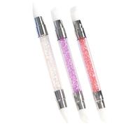 Silicone Nail Tools - Double Ended Shaping Brush, 6 Inches Nail Sculpture Pen with Soft Tips, Professional Manicure Brush, Nails Care Kit with Easy Grip, Personal Grooming Home Studio Salon