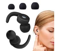Silicone Noise Canceling Earplugs - Silent Sleep-Aiding Earplugs with Sound Filter | Waterproof & Soundproof Design for Swimming and Snoring Relief | Includes 3 Interchangeable Ear Caps, Washable