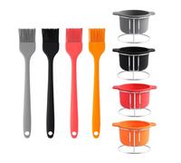 Silicone Oil Brush, Sauce Bowl, Food Safe Dishwasher Safe Soft Bristles Even Coating Compact Storage, Sauce Bowl and Brush Set, Baking, Butter Applicator, Applies Oil Precisely
