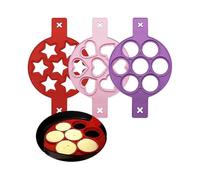 Silicone Omelette Mold, 3 Pieces Heart, Round And Star Pancake Maker