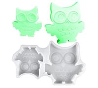 Silicone Owl Mold, 3D Animal Owl Molds for Epoxy Resin with Detailed Design, Multi Purpose Craft Making Aid for Wax, Dessert, Chocolate, Soap, Cake, Cement, Clay, Creative Projects, Flexible Silicones