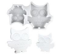 Silicone Owl Mold, Handmade 3D Animal Design, Multi Purpose Craft Tool, Heat Resistant Flexible Material, Resin Mold for Candle Soap Chocolate Clay Cement Making, 21.5x13x2.1cm