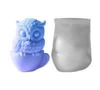 Silicone Owl Mold - Reusable Casting Tool, Animal Figurine Mold, Candle and Chocolate Kit | Creatives Hobby Supplies for Homemade Desserts Candy Baking Crafting Lovers Home Studio