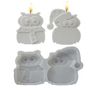 Silicone Owl - Molde de fundición de resina 3D para manualidades multipropósito | Silicona flexible con forma de búho detallada, ideal para jabón, arcilla, pastel, chocolate, tamaños de 8.46 "y
