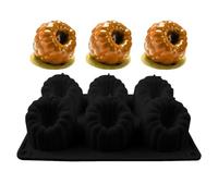 Silicone Pastry Mold - 7.9 Inch 6 Cavity 3D Baking Mold Chocolate Cake Decoration Tool Flexible Food Grade Mould for Dessert Chocolate Candy Bakery Kitchen Use