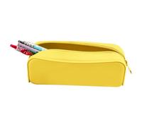 Silicone Pencil Pouch, Aesthetic Soft Pen Case 1.97x3.15in Multifunctional Zipper Stationery, Compact School Supplies, Students Kids Storage Bag for Pencils