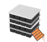 Silicone Per Congelatore Zuppa,4 Pezzi Contenitori Da Conservazione Con Coperchi | Cubi In Silicone Per La Congelazione Del Cibo - 6,89x5,71x1,46 PolSalsa Brodo Preparazione Pasti Avanzi Cucina