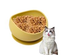 Silicone Pet Bowl, Non-Slip Cat Feeding Plate, 12.5x7.2cm, Suction Cups with Raised Edges, for Wet and Dry Food, Spill-Preventing Supplies, Puppies and Kittens, Water Dish Solution