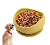 Silicone Pet Bowl, Non-Slip Cat Feeding Plate, Suction Cups with Raised Edges for Wet and Dry Food, Prevents Spills for Puppies and Kittens, 4.92x2.83 Inches