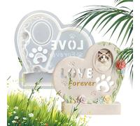 Silicone Pet Urn Mold with Lid, Hollow Pet Memorial Casting Keepsake, 3.78x4.92x0.63 Inch Epoxy Resin with Cavity, Personalized Ashes Jar, Custom Vessel Style for Home, Mantel Accessory for Fireplace