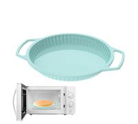 Silicone Pie Pan, Non Stick Tart Dish, Metal Reinforced Fluted Bakeware, Ruffled Edge, Easy Release Round Cake for Oven, Baking, Kitchen, Pies, Tarts, Cakes, Quiches, 12.6x10.24x1.26 Inches