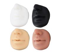 Silicone Piercing Model 4pcs with Realistic Feel for Lip Nose Practice Display, Thickened Solid Material for Various Skin Tones