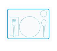 Silicone Pitomat para niños pequeños, Modales de Mesa de Mesa fácil de Limpiar Educación Ayudas de enseñanza Alfombra de Alimentos Mat de para niños Hogar 40 * 30 cm Plaz para bebés Blancos