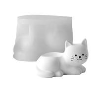 Silicone Planter Mold - Silicone 9.7cm, Animal Resin Mould, 3D Design | Long-lasting Cat Candle Mold, Pen Holder Molds For Home Party, Arts, Crafts, Family, Friend, Clay, Resin Casting, Plaster