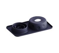 Silicone Plate Dog Lick Bowl - 2 in 1 Silicone Dish with Ball Non-Slip | 500ml Slow Feeder Dog Bowls for Liquid Treat Yogurt Food Enrichment Slow-Feeding Ball Bowl