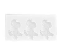 Silicone Popsicles Mold, 4 Cavities Ice Cream Bar Making Mold, Ice Pop Cakesicle Mold Kitchen DIY Tool for Making Cakesicles, Cake Pops, Icecream (3rd Dinosaur)