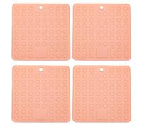 Silicone Pot Holders 17.8cm Dishwasher Safe Black Grey(pink) | Withstands -104F to 446F, protects counters from hot pots, microwave safe, silicone material