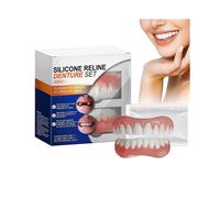 Silicone Reline Denture Set for Dentures, Soft Silicone Reline Kit, Unisex Upper And Lower Dentures, 1 Pc