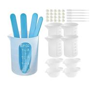 Silicone Resin Measuring Cups, DIY Mixing Cups Mold Making Stir Sticks Kit | Silicone Mixing Design, DIY Measure Cups, Mold Making Stir Sticks, for Artists Beginners Hobbyists Craft Projects